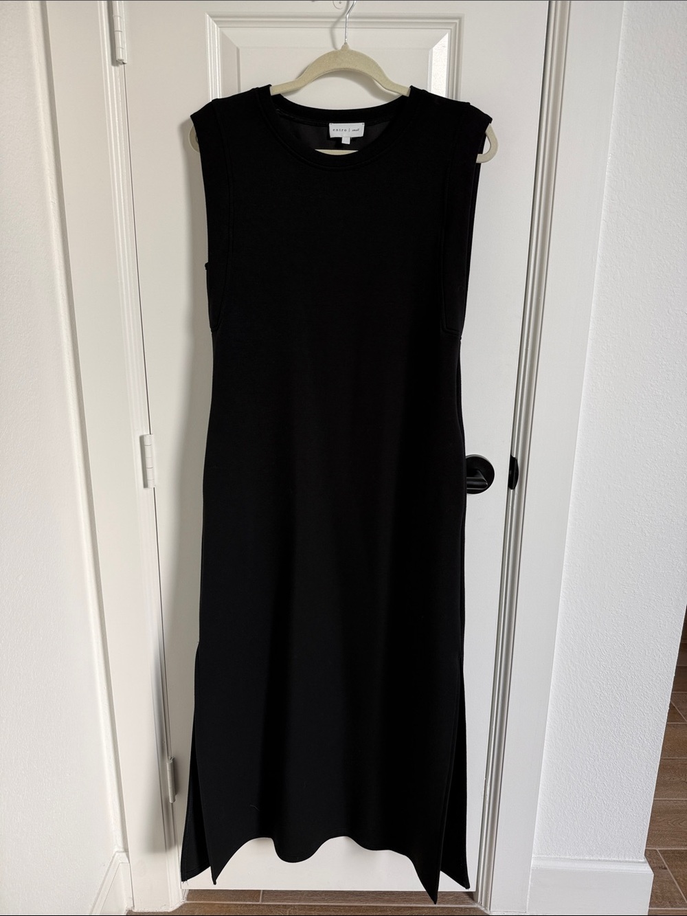 entro Black Sleeveless Maxi Dress with Side Slits